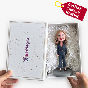 Bobbleheads personnalisés Les femmes humoristiques s’assoient sur les toilettes