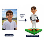 Bobblehead personnalisé de joueur de baseball - Figurine de sport personnalisée pour enfants à partir d'une photo