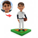 Bobblehead personnalisé de joueur de baseball - Figurine de sport personnalisée pour enfants à partir d'une photo