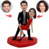 Couple dansant Bobblehead personnalisé - Saint Valentin