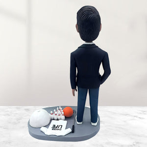 Figurine à tête branlante personnalisée avec accessoires