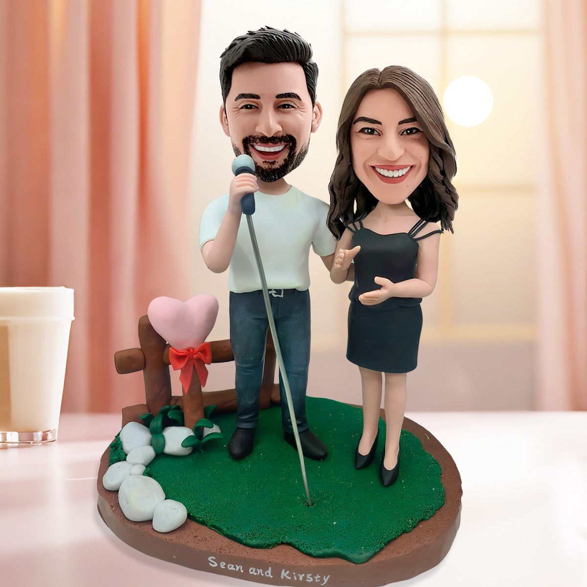 Couple personnalisé chantant des bobblesheads