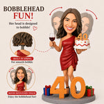 Figurine à tête branlante personnalisée pour 40e anniversaire