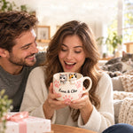 Mug à café personnalisé pour deux animaux avec figurines d’animaux faites main