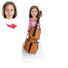 Joueur de violoncelle personnalisé Bobblehead pour elle