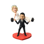 Bobbleheads de levage de poids personnalisé