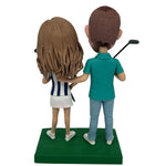 Couple personnalisé Bobblehead jouant au golf