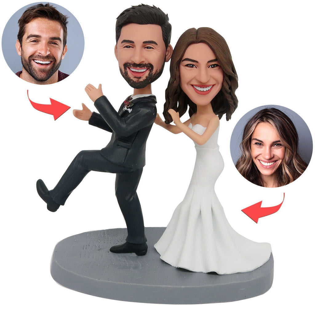 Figurine Bobblehead Personnalisée à Partir De Votre Photo - Cadeau Unique Anniversaire Ou Mariage