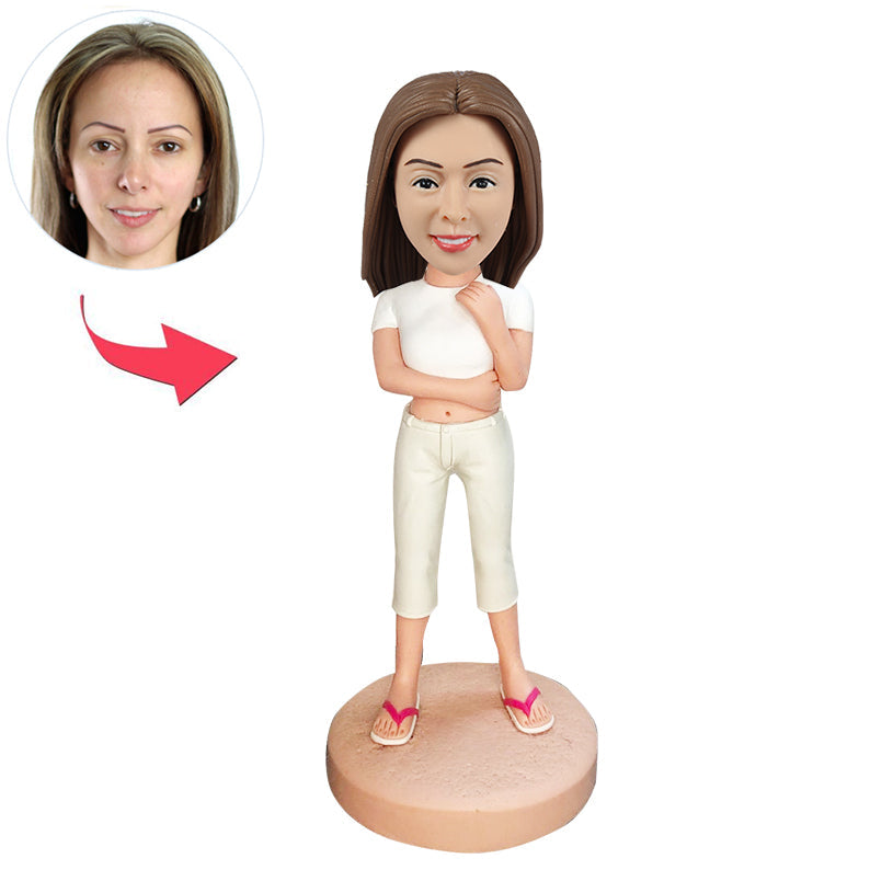 Bobblehead féminine personnalisée à partir de photos