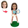 Femme de tennis à bobblehead personnalisé