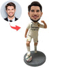 Joueur de football personnalisé Bobblehead à White Jersey